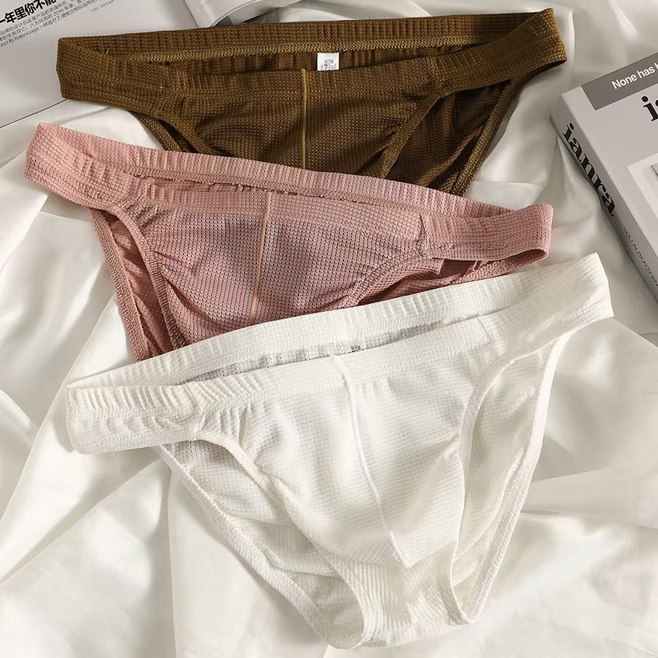 Boxer Shorts Modal - メンズ夏超薄型ボクサーブリーフアイスシルクシームレス下着セクシーランジェリーパンツショーツ通気性パンティー