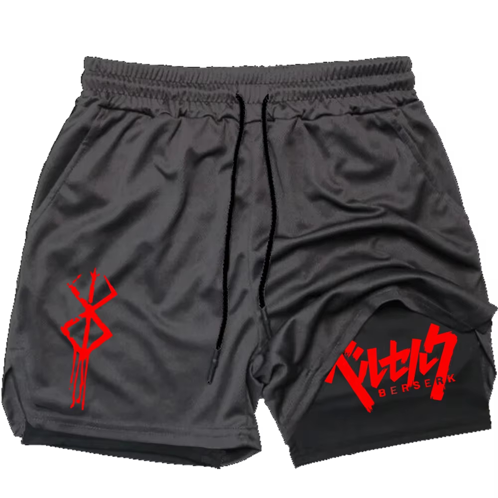 Compression Shorts Athletes - 2 in 1コンプレッションショーツ メンズ ジム ワークアウト