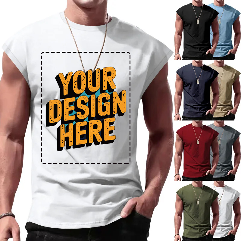 Sleeveless Undershirt - カスタムバードロゴチーム名クロスボーダーメンズノースリーブメンズサマーレジャースポーツルーズメンズノースリーブボトリングシャツ