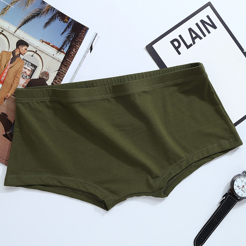 Boxer Brief Pack Cotton - 男性下着ボクサー Cueca 男性パンティーメンズセクシーなショーツ男性の固体ソフトパンツ半ズボンショーツ男性トランクス
