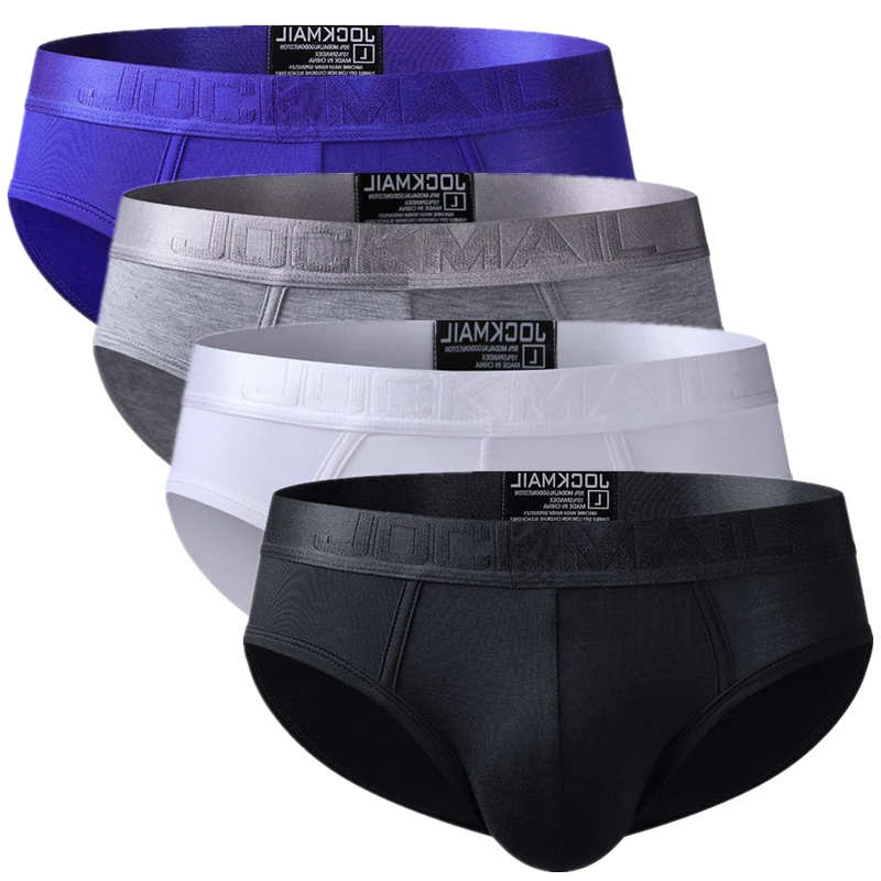 Multi Pack Underwear - 4 ピース/ロット男性ブリーフビキニ男性下着スリップ Hombre Calzoncillos Hombre 男性ブリーフ