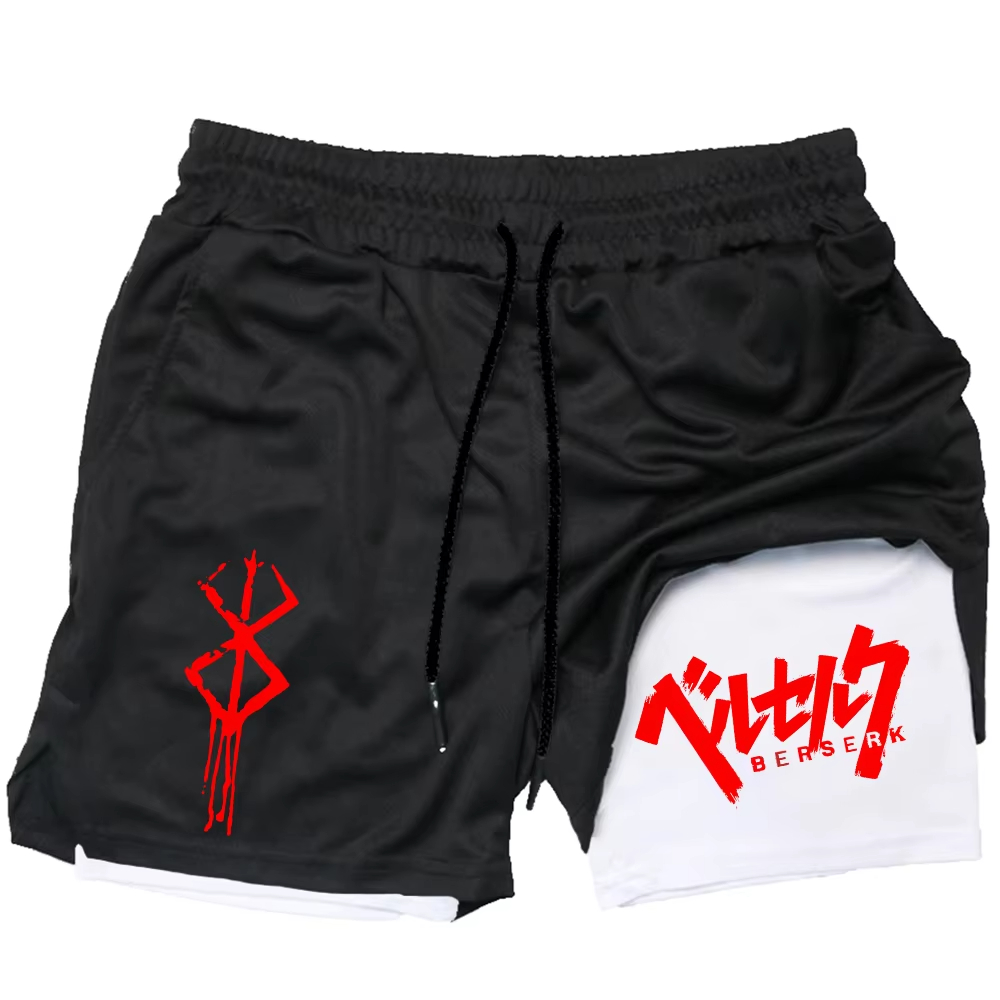 2 in 1コンプレッションショーツ メンズ ジム ワークア - Compression Shorts Athletes のレビューと価格