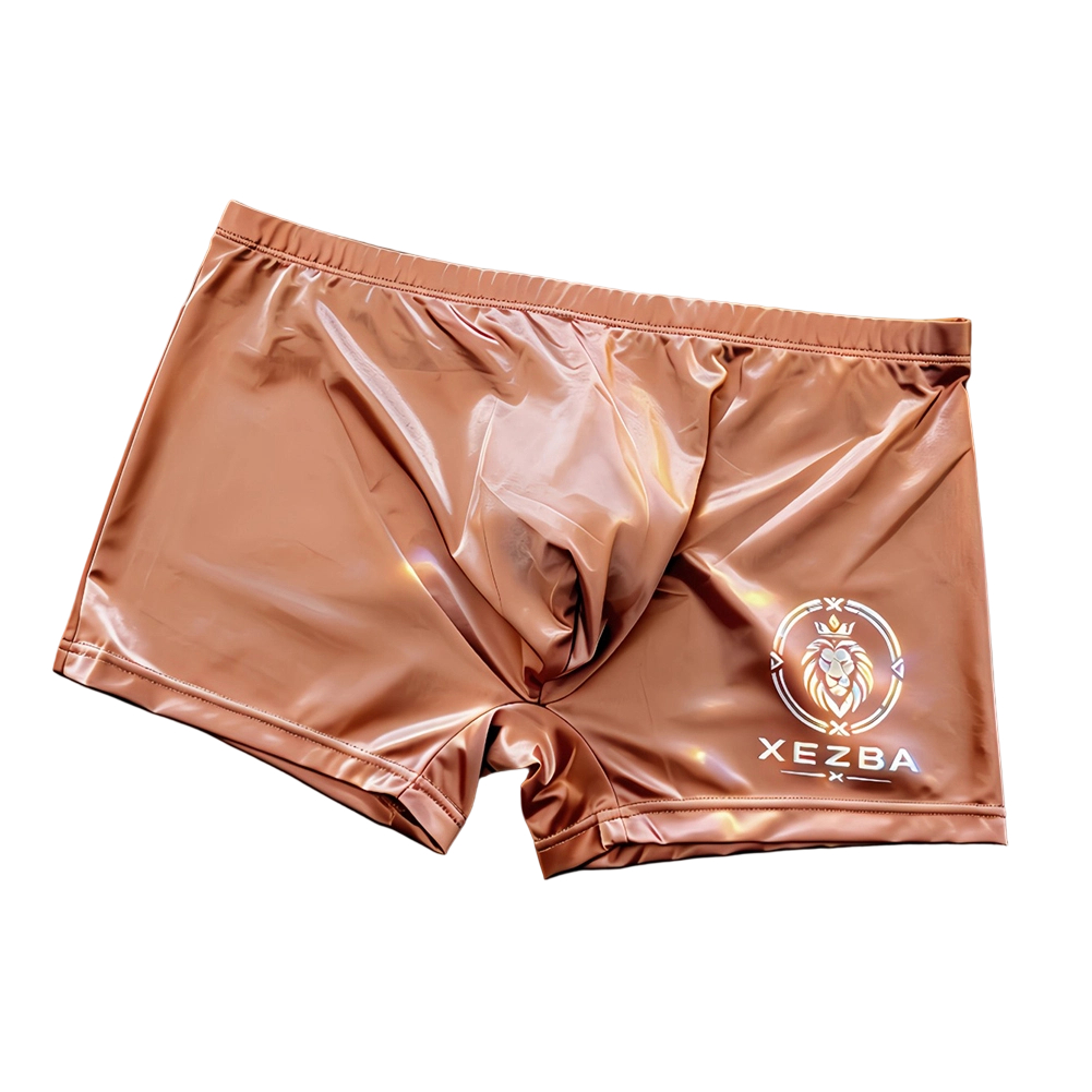 男性用 光沢感のあるアイスシルク製ボクサーパンツ、U字型ポー - Long Leg Trunk Men のレビューと価格