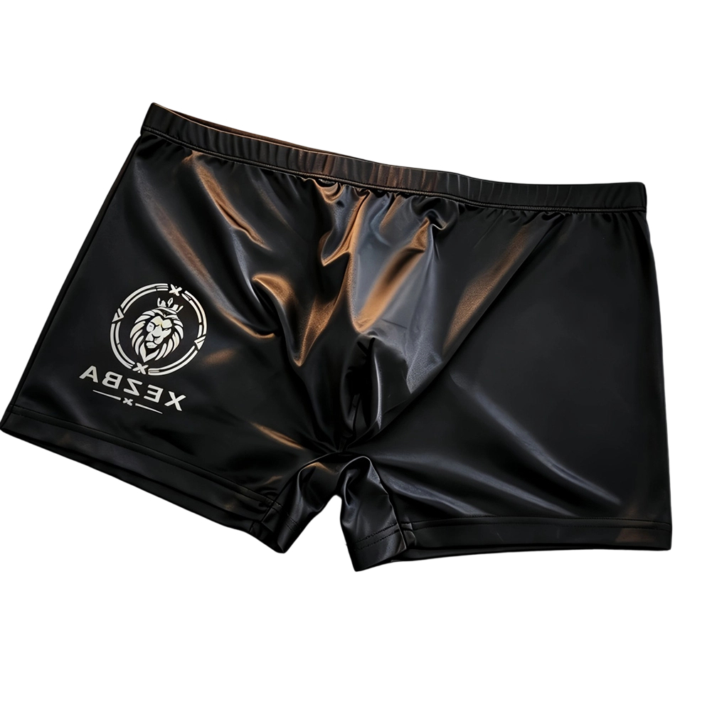 男性用 光沢感のあるアイスシルク製ボクサーパンツ、U字型ポー - Long Leg Trunk Men のレビューと価格