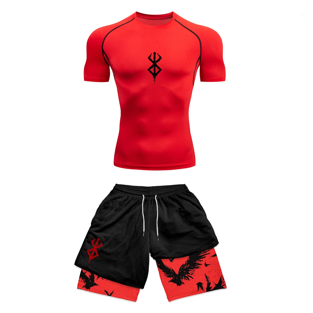アニメ柄の3Dプリントを使用したメンズ用コンプレッションセッ - Compression Shorts Athletes のレビューと価格